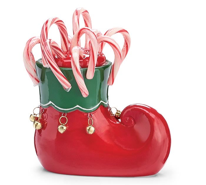 Christmas Elf Boot Candy Cane Holder