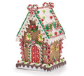 14-Inch Lighted Gingerbread House Christmas Decoration