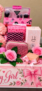 Birthday Girl Designer Gift Crate | Luxury Personalized Birthday Gift Basket for Her