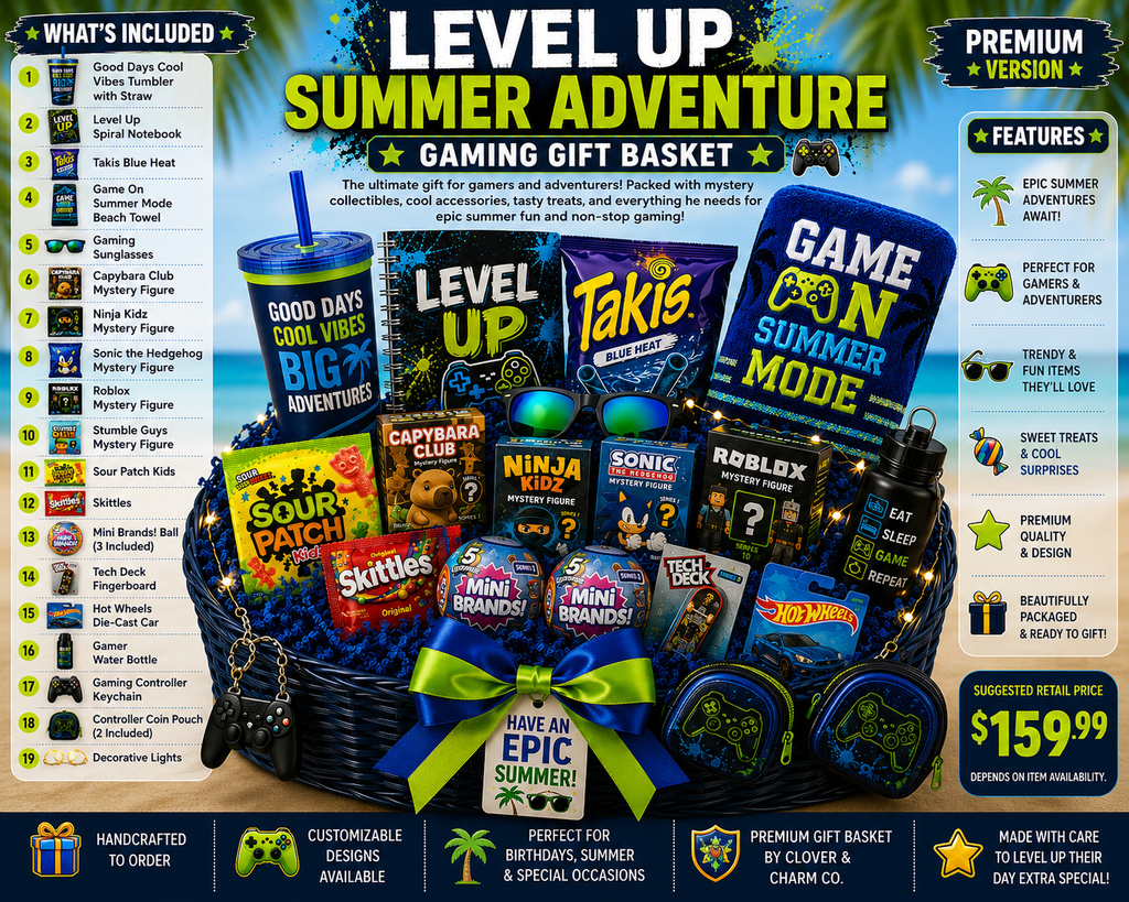Level Up Birthday Basket Medium